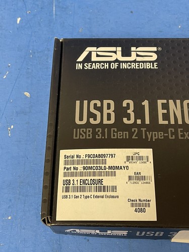 ASUS USB 3.1 ENCLOSURE 3.1 GEN 2 TYPE-C EXTERNAL ENCLOSURE - Picture 5 of 6