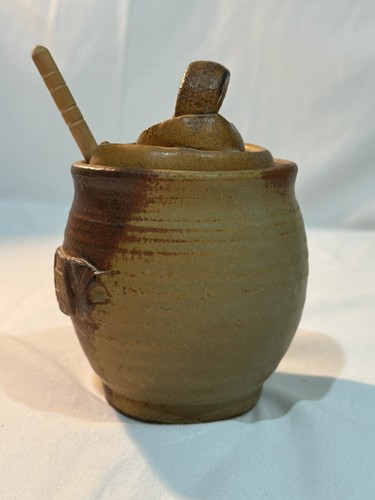 Hand Thrown Studio Pottery Honey Jar Signed Gibson - Picture 13 of 13