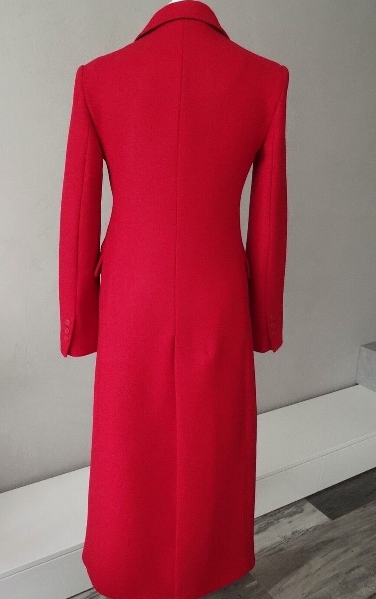 【ZARA】ZWcollection MANTECOウール混紡ロングコート　赤 ZARA AW23 ZW MANTECO COLLECTION WOOL RED COAT REF 8354/748