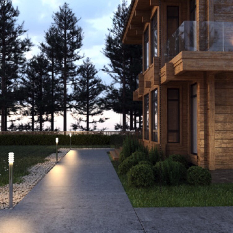 MODERN LOG HOUSE KIT #LH-215-1 ECO FRIENDLY WOOD PREFAB DIY BUILDING CABIN HOME - thumbnail 9