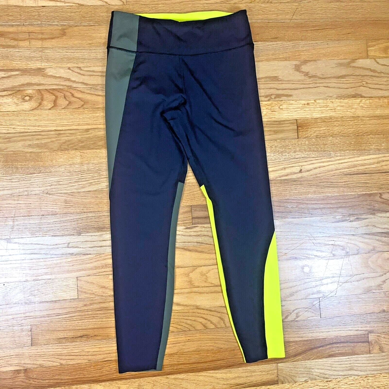 athleta asym colorblock supersonic athletic leggings