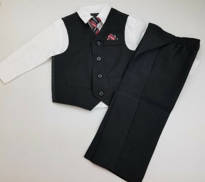 Boys GREAT GUY navy blue suit 2T 3T 4T NWT dress shirt pants vest bow tie outfit
