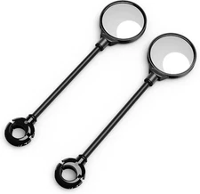 1 Pair Handlebar Mirrors Bike Biking Mirror Handlebar Mount Rotatable Rear View