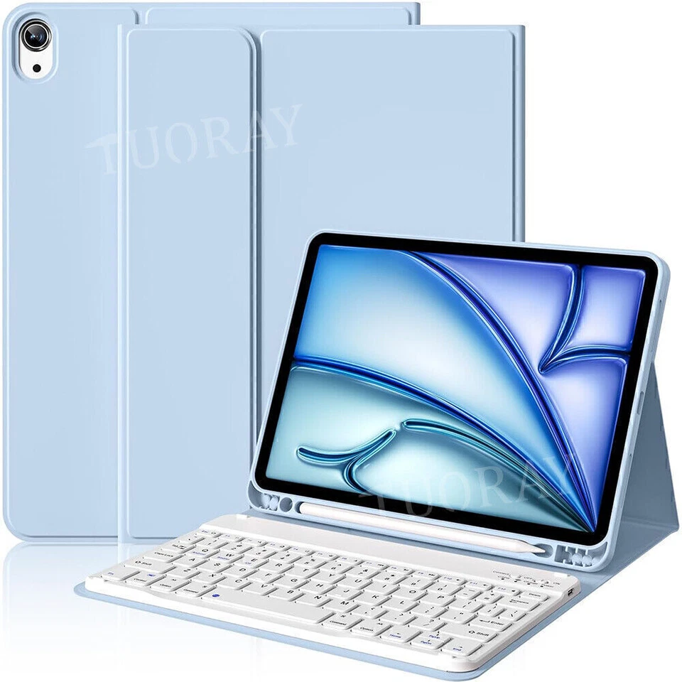 Bluetooth Keyboard Case For iPad 6/7/8/9/10/11th 11" A16 2025 Gen Pro Air 11 M3 - Image 3 of 4