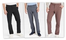 Tech Trousers Relaxed Fit/ Button Zipper Elastic  tie Goodfellow  Co 3 colors