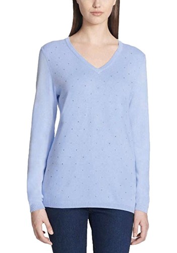 DKNY Jeans Sweaters Men's XL Blue Knit Logo Crew Insulated