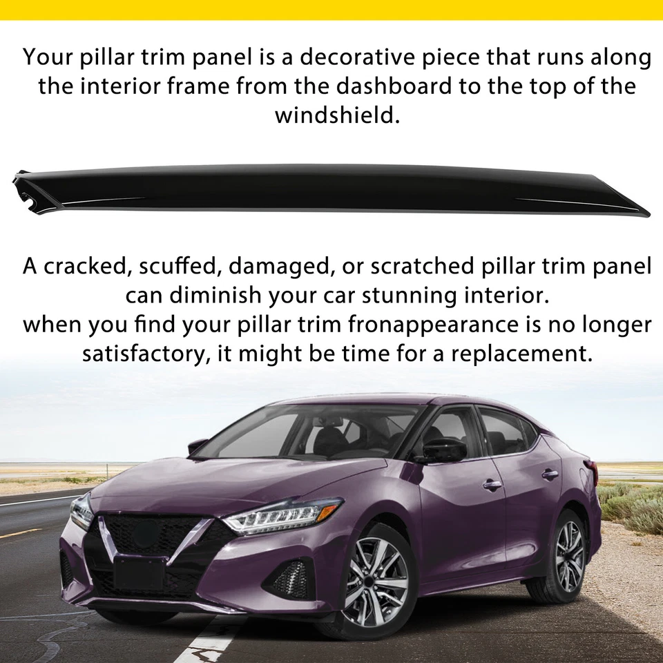 Left (Drivers Side) Front Pillar Finisher Molding LH For Nissan Maxima 2016-2020 Foto 3 de 4