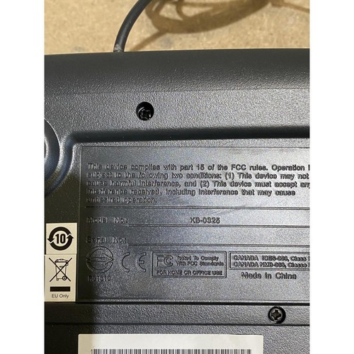 KB-0325 Full Size Keyboard Black Wired PS/2 Portable QWERTY (Standard) for PC - Picture 10 of 11