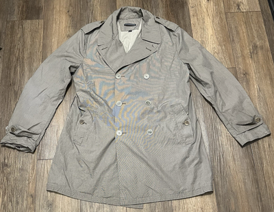 #ad John Varvatos Double Breasted Trench Coat Mens 52 Made in Italy Rain Overcoat $155.97