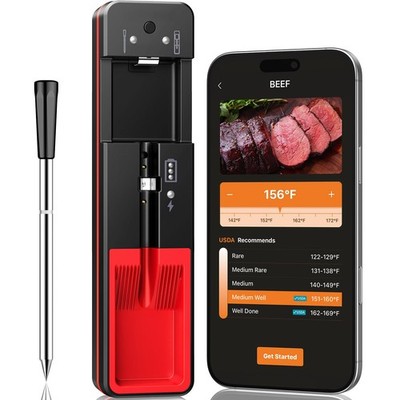 AYMDKI 2026 Upgraded Smart Wireless Meat Thermometer 6 Sensors Accuracy Digit...