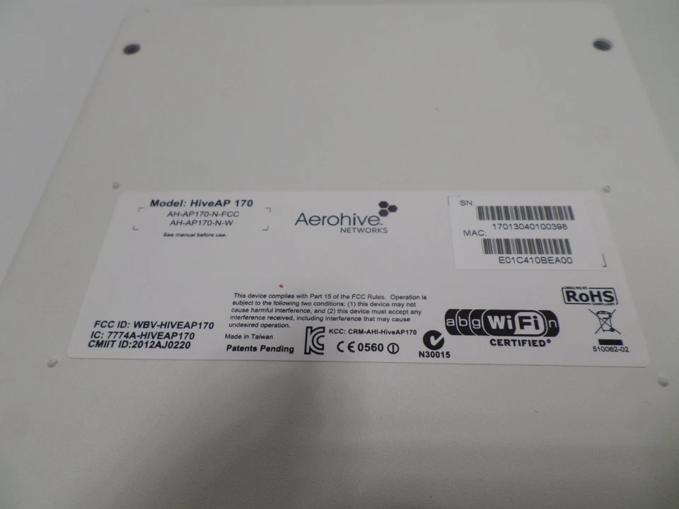 Aerohive  HiveAP 170 300Mbps Wireless Access Point (WAP) - Image 3 of 4