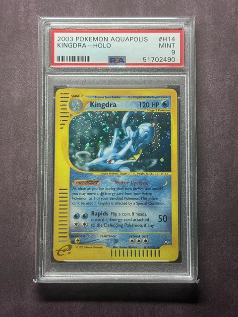 2003 POKEMON AQUAPOLIS #H14 KINGDRA-HOLO PSA 9 