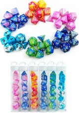 Mini Würfel Set 42-teilig 10mm für D&D und Rollenspiele, 6 Farben