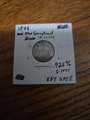 1888 Newfoundland 10 Cents — photo from the most recent tracked eBay sale
