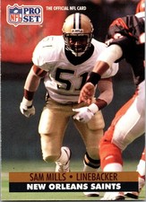  1991 Sam Mills 51 Saints 592 National Football League Sports Trading Card