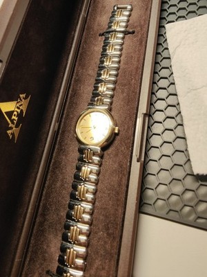 Alpine Damen Armbanduhr Zweifarbig Top Zustand, Generalüberholt