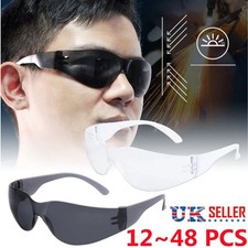 Clear Safety Goggles Anti-Fog & Anti-Scratch Eye Protection Work/Lab Glasses 48X