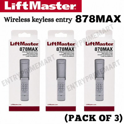 3 pack LiftMaster 878MAX Garage Door Keypad Wireless and Keyless Entry System