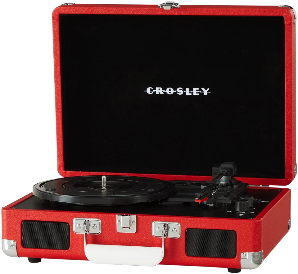CR8005DP-RE1 Cruiser Plus Vintage 3-Speed Bluetooth in/Out Suitcase Vinyl Rec... - Image 3 of 4
