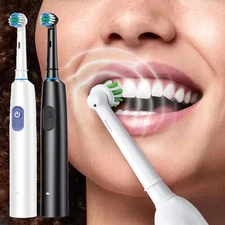 Toothbrush Electric Rechargeable Pro Rotating Brush 4 Heads Timer 5 Modes USB