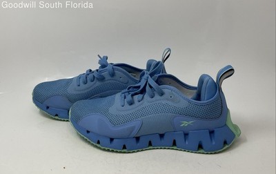 Reebok Womens Zig Dynamica Blue Green Low Top Lace-Up Sneakers Shoes Size 10