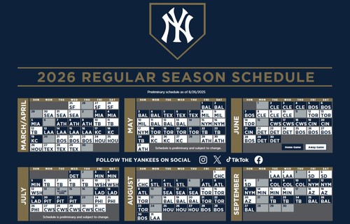 2026 Major League Baseball Teams Schedule Magnets 5" X 3.5"(Choose From List) - Picture 20 of 31