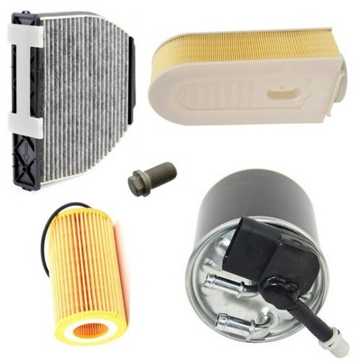 OIL AIR FUEL CABIN FILTER SERVICE KIT FOR MERCEDES GLK-CLASS 220 250 CDI X204