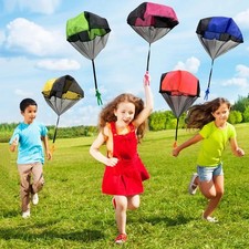 24 Hand Throwing Mini Soldier Play Parachute Kids Educational Outdoor Games Toys