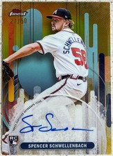 2025 TOPPS FINEST BASEBALL SPENCER SCHWELLENBACH RC AUTO GOLD REFRACTOR 27/50