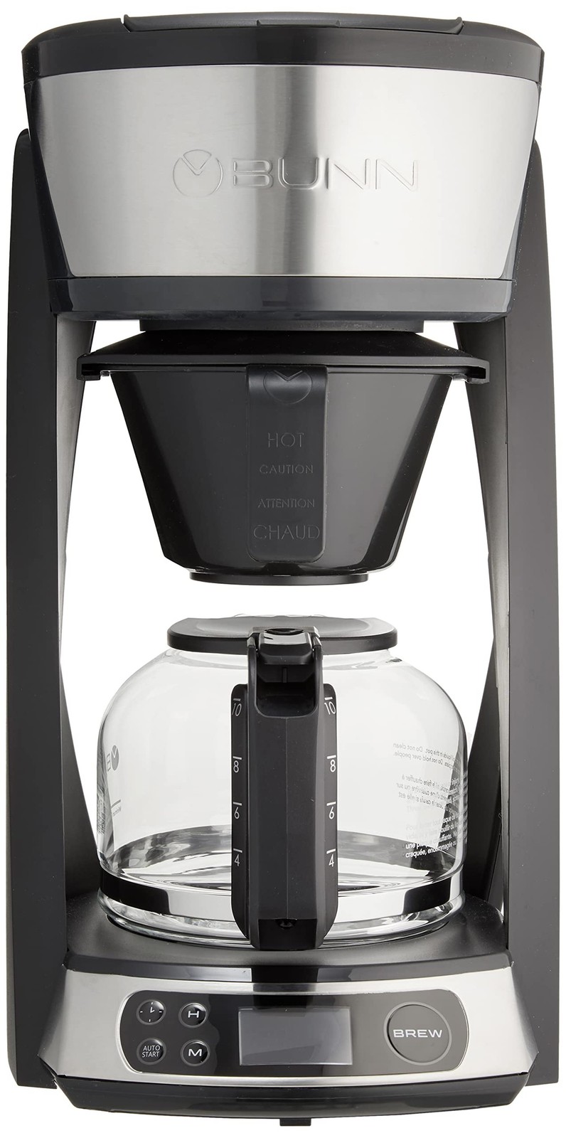 BUNN HB Heat N Brew Programmable Coffee Maker, 10 cup, Stain