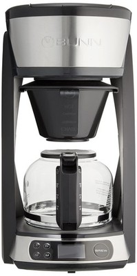 BUNN HB Heat N Brew Programmable Coffee Maker, 10 cup, Stainless Steel, 46500...