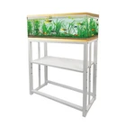 Heavy Duty Metal Fish Tank Stand for 10 Gallon Aquariums & Reptile Tanks, 220LBS