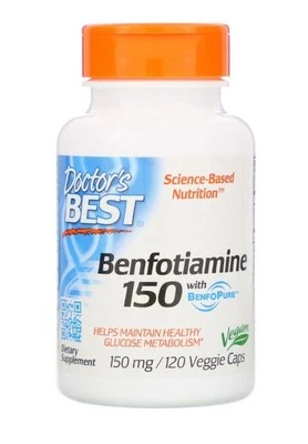 Doctor's Best Benfotiamine 150 avec BenfoPure, 150 mg, 120 gélules végétales