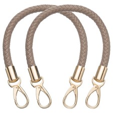 2Pcs Leather Purse Strap Braided Purse Replacement Khaki