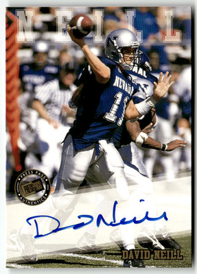 Press Pass Authentics 2002 Players David Neill On-Card Auto