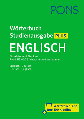 PONS Wörterbuch Studienausgabe Plus Englisch Bundle PONS-Wörterbücher 1 Buch