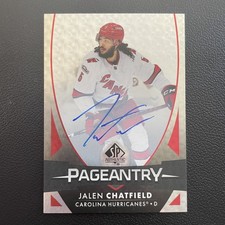 2023-24 UD - SP Authentic - Pageantry Jalen Chatfield P-44 Auto