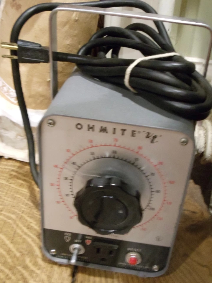 TRANSFORMADOR VARIABLE OHMITE VT 8GC 120/140 DE COLECCIÓN Foto 2 de 4