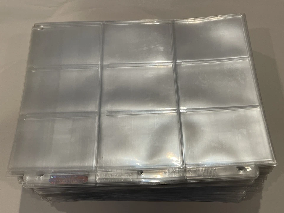 Ultra PRO Lote de 200 Fundas de Páginas de Álbum de Tarjetas Coleccionables de Nueve Bolsillos Ligeramente Usadas Foto 3 de 3