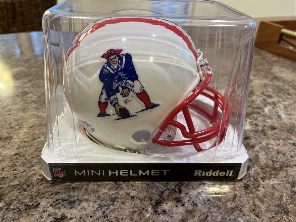 Casco de fútbol americano oficial NFL Riddell Mini New England Patriots Foto 3 de 4