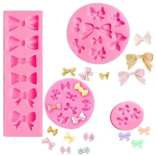 Silicone Chocolate Molds 4Pack - Cake Pop Mold with Bow Design for DIY Cake 