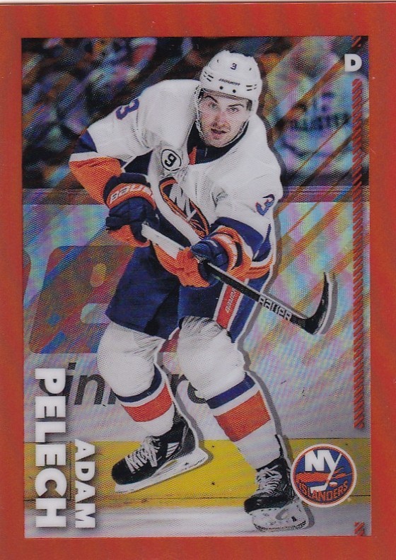 2022-23 Topps Chrome NHL Sticker Orange #314 Adam Pelech /25