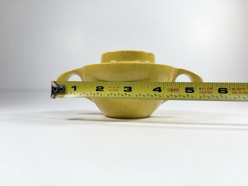 Vtg Holiday By Kenzo Yellow Spackle Sugar Bowl With Lid - Afbeelding 9 van 9