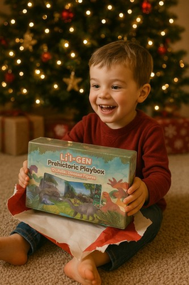 #ad Lil Gen Prehistoric Playbox Sound Book Dinosaur Figures Sound Kids Sealed New $20.99