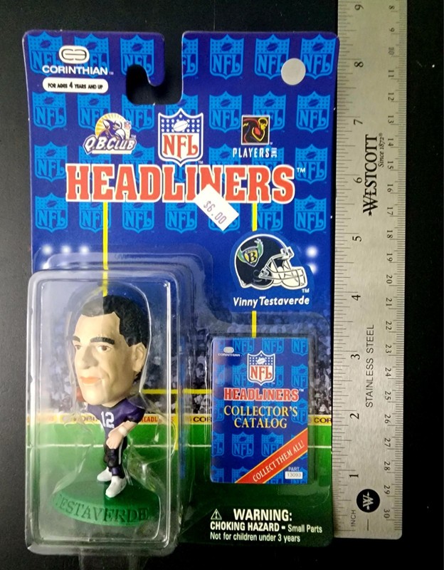 1996 NFL Headliners Vinny Testaverde Figure By Corinthian
