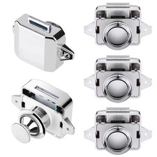 5 Pack Push Button Latch Cabinet Door Catch Keyless Cupboard Locks for RV Mot...