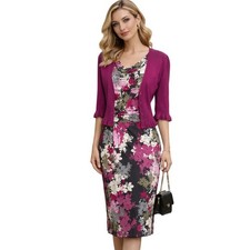 Phase Eight Dress & New Look Cardigan Outfit Size 10 Elegant Occasion Wear