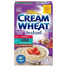 Cream of Wheat Instant Hot Cereal, Three Flavor 11.4 Ounce Pack 12 