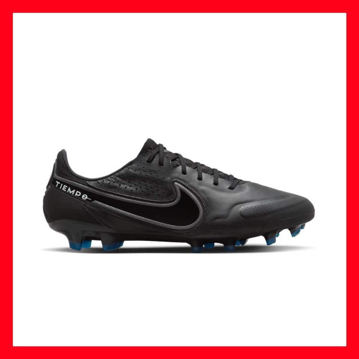Nike Legend 9 Elite FG Black Blue Soccer Cleats Shoes CZ8482-001) Men\'s Size 8 Nike Tiempo Legend 9 Elite Firm Ground Cleats main image 4