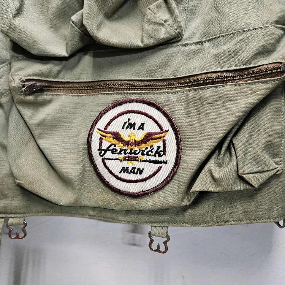 Vintage Black Sheep Hunting Clothing Fishing Vest Fenwick Patch Collectible Sm - Image 4 of 4